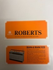 ROBERTS RADIO R606/R606MB ADVERTISING BROCHURE SHACK/WALL ART