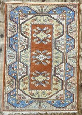 Beautiful Vintage Anatolian  Floral Design Hand Knotted Rug