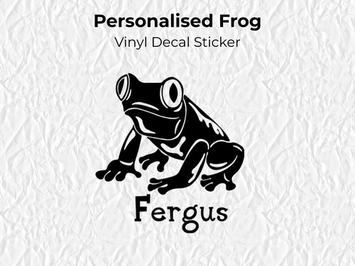 Personalized frog decal - personalized,