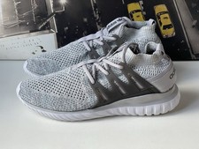 Adidas Tubular Nova Green Grey Knit Sport Trainers UK  8