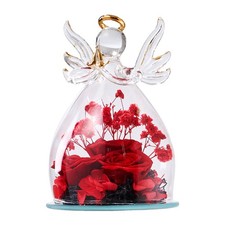 Eternal Rose Angel in Glass