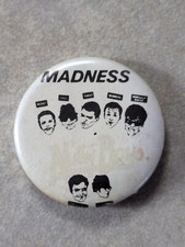 Vintage 80's Madness Pin Badge Purchased Around 1986  Rare