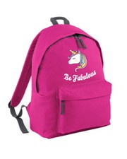 Be Fabulous Unicorn Backpack For Girls School Ruck Cute Teenager Kids Pink  L230