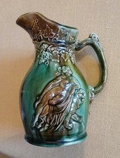 Antique c1840 Samuel Alcock Moulded Jug Pitcher with Ariadne on Panther pattern
