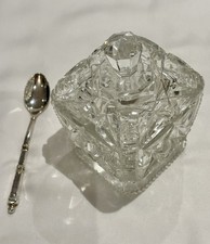 Vintage Cut Glass Sugar Bowl /