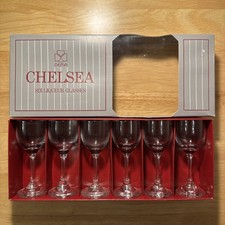 Set of 6 Vintage Dema Chelsea Liqeur Glasses Stemmed 4cl in Presentation Box