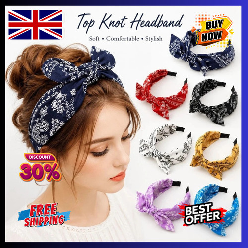 Wide top knot - twist, womens