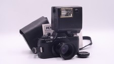 Asahi Pentax 110 Film Camera with 24mm f2.8 Lens Flash & Instructions