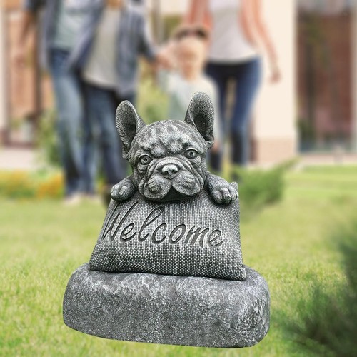 French bulldog statue welcome - statue,