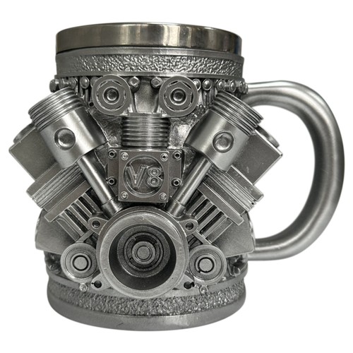 Stainless steel mug - stainless, engine