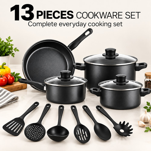 13pcs non stick - 13pcs,