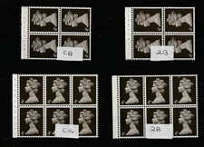 GB stamps QEII MNH pre decimal machins booklet panes x 4