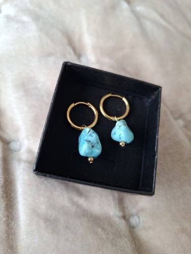 Natural turquoise stone - stone, beads