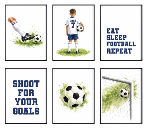 Personalised football wall art - wall,