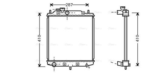 Ava coolant radiator du2036 - ava,