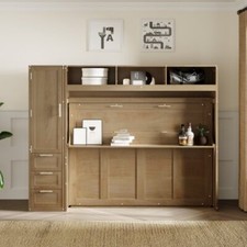 Full Size Murphy Bed Wooden
