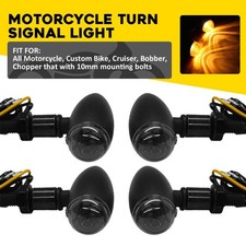 4X Black 12V Motorcycle Turn