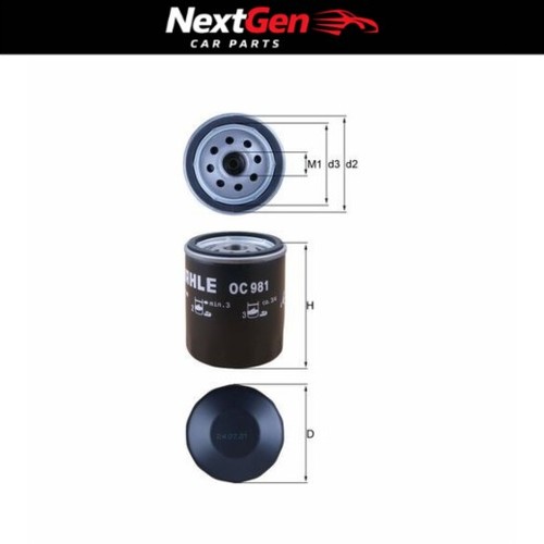 Mahle oil filter 981 - oc,