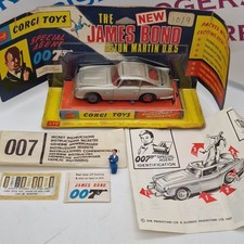 Vintage 1966 Corgi Toys 270 James Bond Silver Aston Martin DB5 Boxed Accessories
