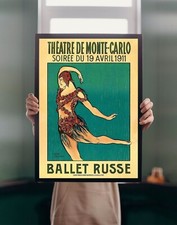 Theatre Monte Carlo 1911 POSTER PRINT French Jean Cocteau Vintage WallArt Ballet