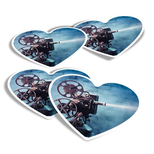 Heart stickers vintage - 4x,