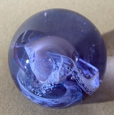 Vintage Caithness Moon Crystal Art Glass Paperweight.