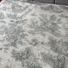 Vtg Bedspread Toile Country