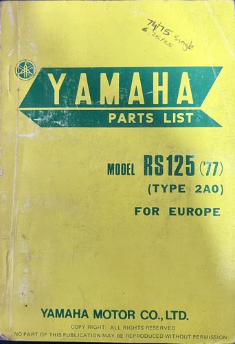 Original yamaha rs125 1977 - original,