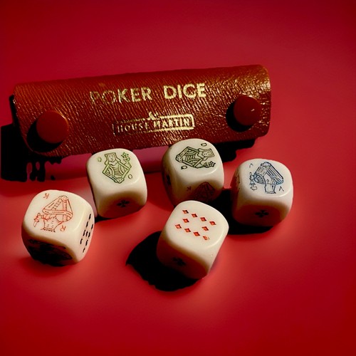 Poker dice set game vintage - set,