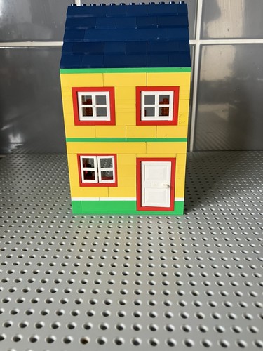 Lego town house - house, yellow,