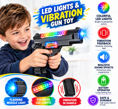 Interactive kids toy gun - interactive,