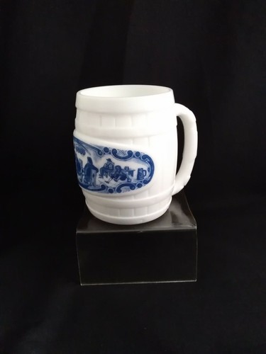 Dutch milk glass beer - dutch,, glass,