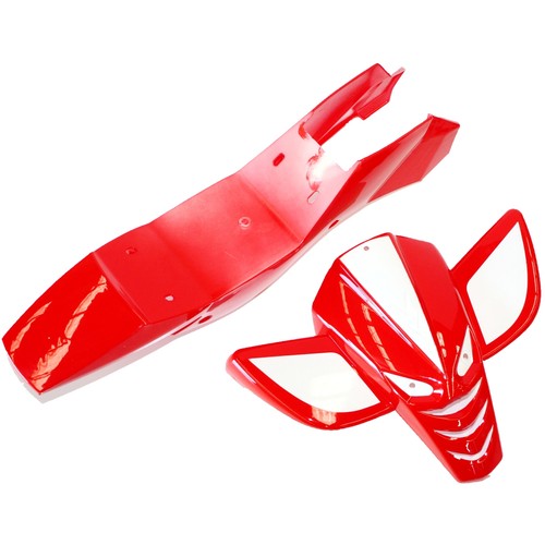 Red plastics guards fenders - red,