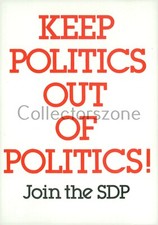 1980s Political postcard  SDP