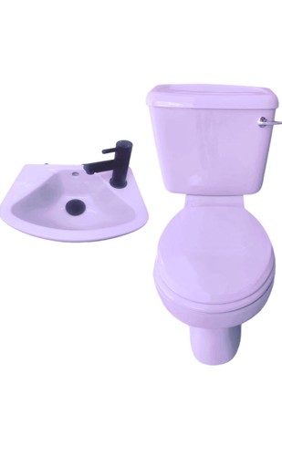 Lilac toilet and - lilac, cloakroom