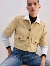 ME+EM Tweed Short Sleeve Crop