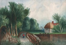 FIGURE IN COUNTRY LANDSCAPE