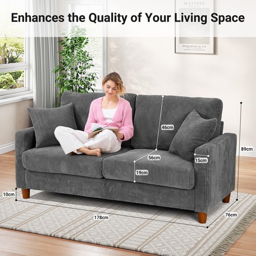 Modern seater corduroy sofa - modern,