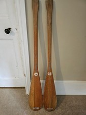 GENUINE  VINTAGE  WOODEN BOAT  OARS VEB WAGESI Germina DDR