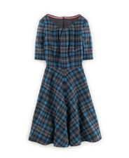 BODEN ISLA Tartan Swing Dress