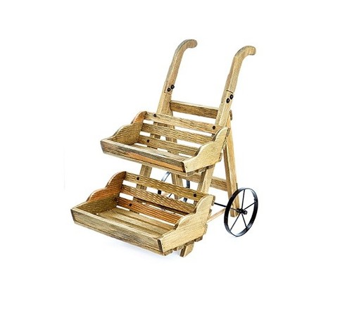 Wooden two tier - two-tier, planter
