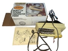 Vintage 1974 Sunbeam Mixmaster 5-Speed Hand Held Mixer With Box And Manual