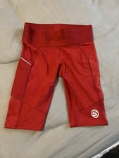 SKINS Compression Womens Red Nylon Series 3 Half tight Shorts Size S