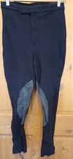 28"W  BLACK HARRODS SADDLE STIRRUP HORSE RIDING BREECHES