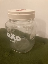 Vintage OXO Cubes Glass Jar