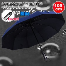 Large/Folding Umbrella 10Ribs 105cm Extra Strong Windproof Rain Sun Protection