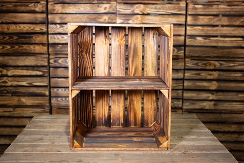 Wooden apple crate with - wooden,
