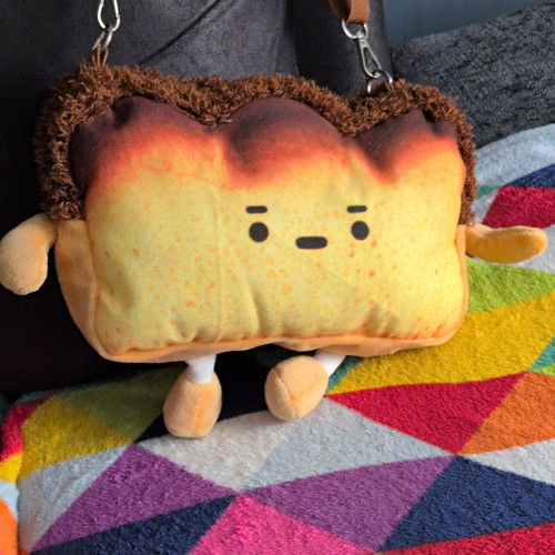 Plush toast cartoon - toast,