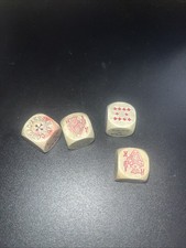 Vintage Poker Dice Set – Hennessy Cognac Promotional – 1950s Bar Game