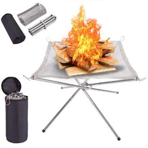 Folding portable fire pit mesh - folding,